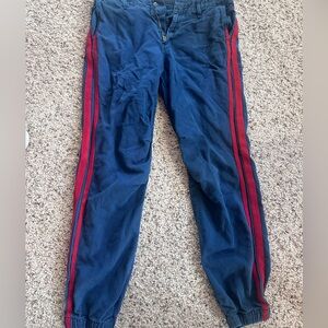 MOTHER red ribbon blue jogger pants with size 27